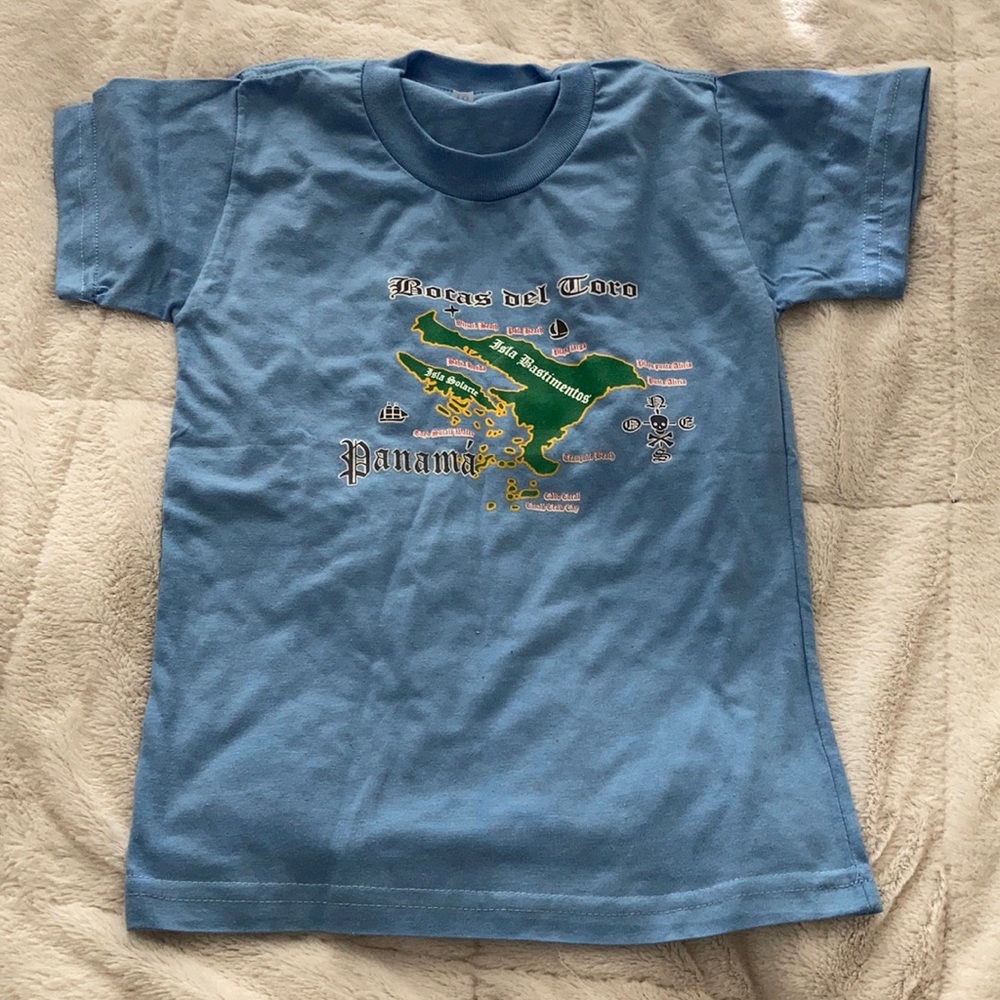 Panama map shirt NWOT